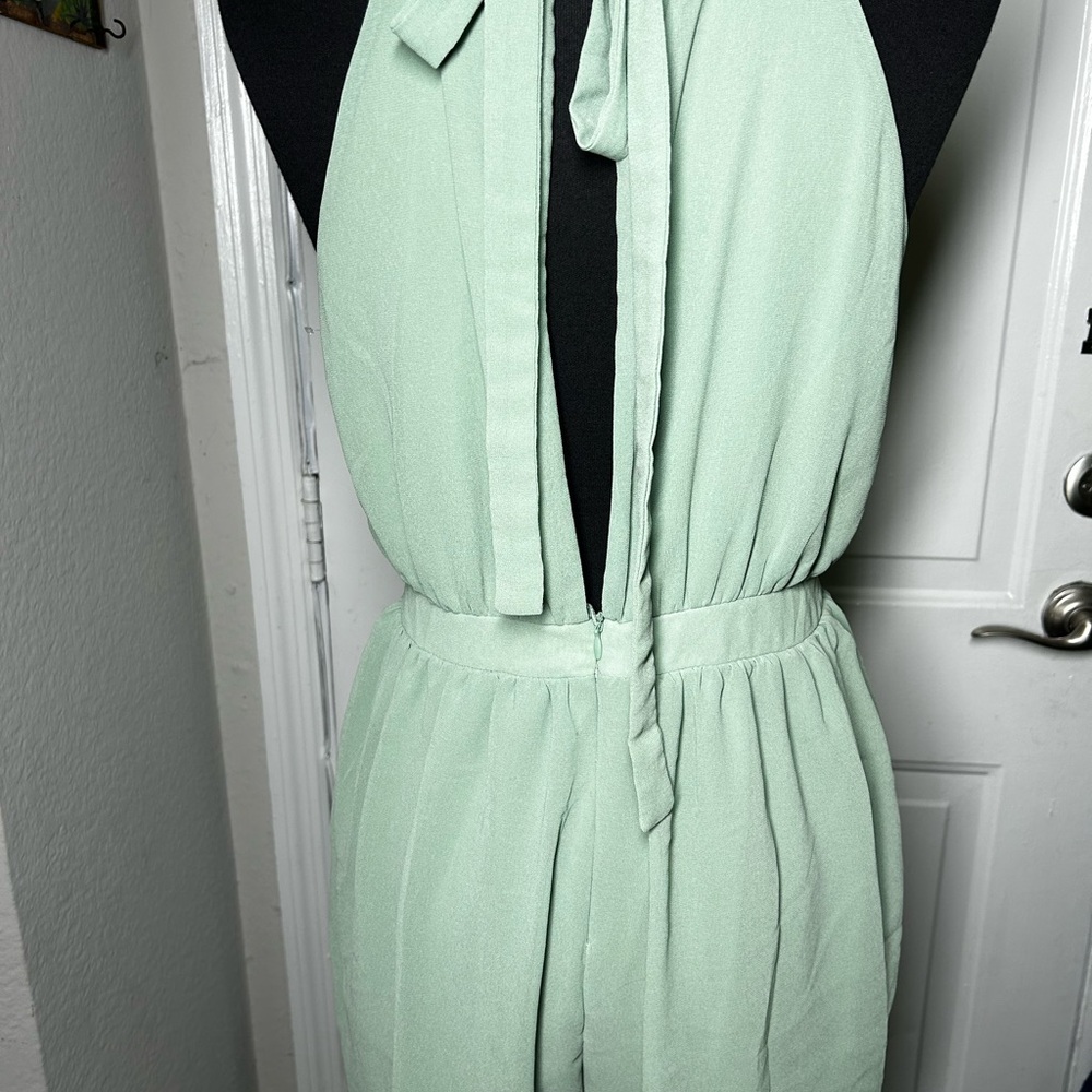 Charlotte Russe Green Halter Backless Dress Cocktail - Picture 4 of 10